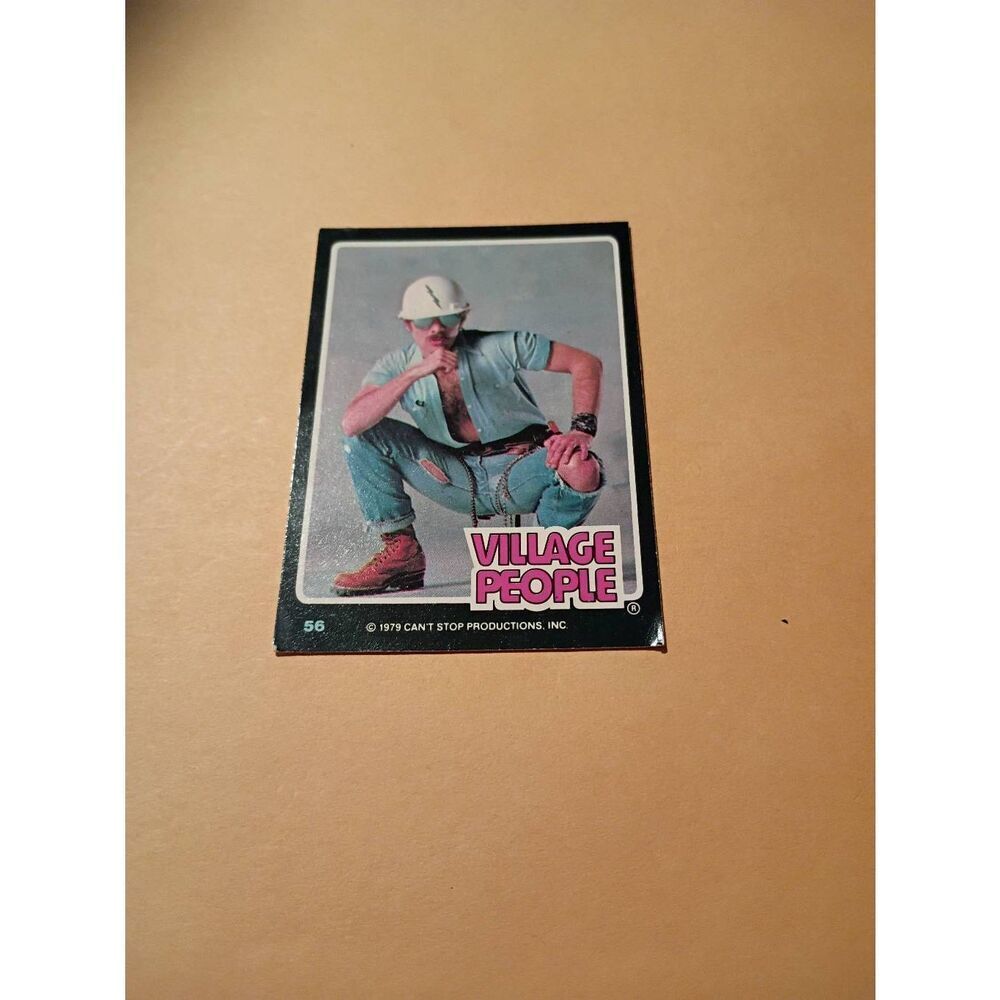 Vintage 1979 Village People Trading Card #56 Disco Era Vintage Music Collectible